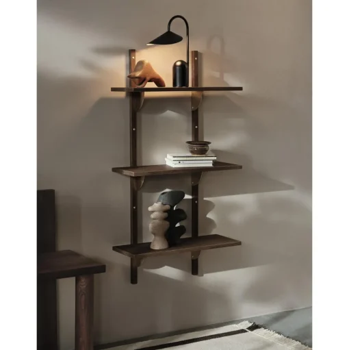 Ferm Living Sector Tripple/Narrow Hylde Røget Eg/Messing