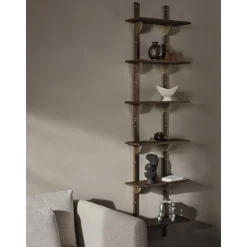 Ferm Living Sector Tripple/Narrow Hylde Røget Eg/Messing