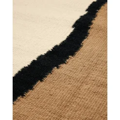 Ferm Living Soil Kelim Gulvtáppe 140x200 Mørk Sand/Off-White
