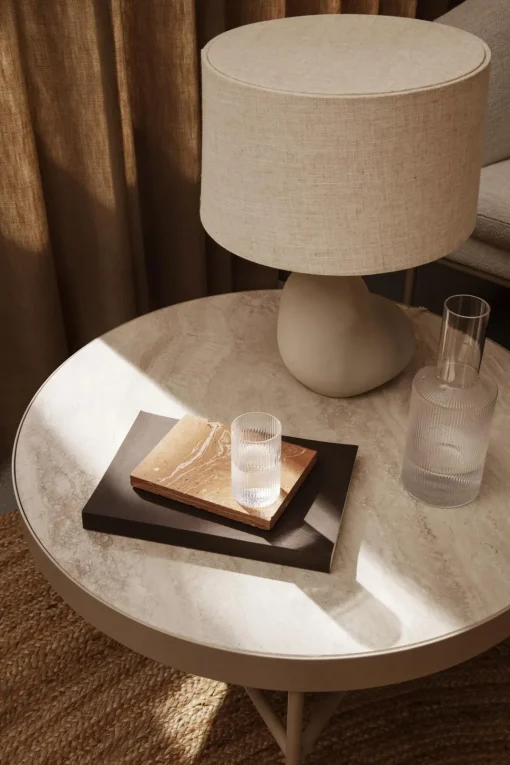 Ferm Living Travertine Sofabord Mellem Cashmere