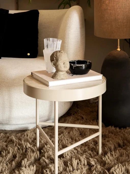 Ferm Living Travertine Sofabord Mellem Cashmere
