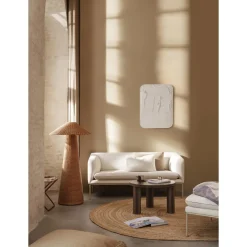 Ferm Living Turn Puf Sort Cotton Linen Natural