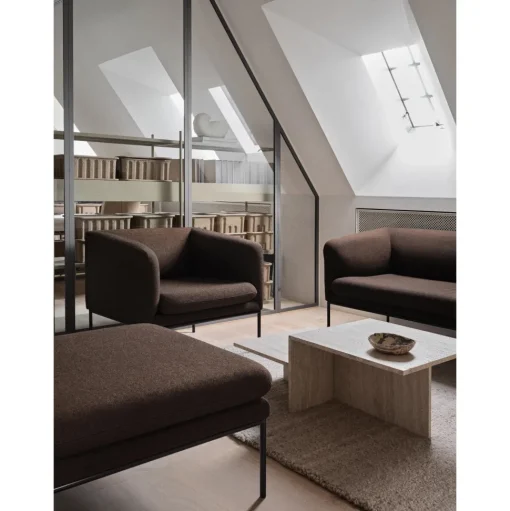 Ferm Living Turn Puf Sort Cotton Linen Natural