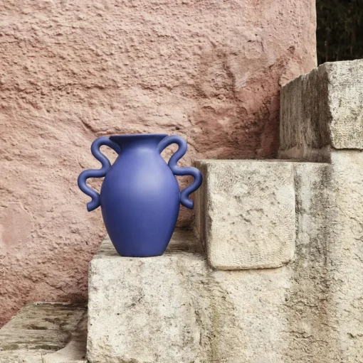 Ferm Living Verso Vase Klar Blå