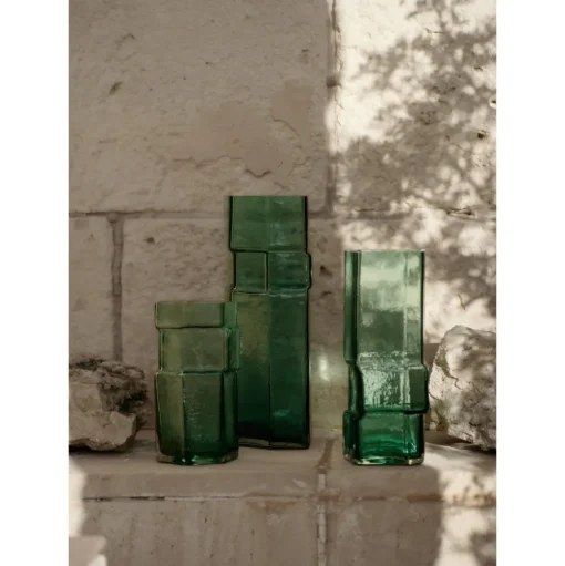 Ferm Living x Utzon Can Lis Muro Vase H38 Recycled Green