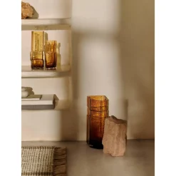 Ferm Living x Utzon Can Lis Muro Vase H23 Recycled Amber