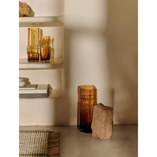 Ferm Living x Utzon Can Lis Muro Vase H23 Recycled Amber