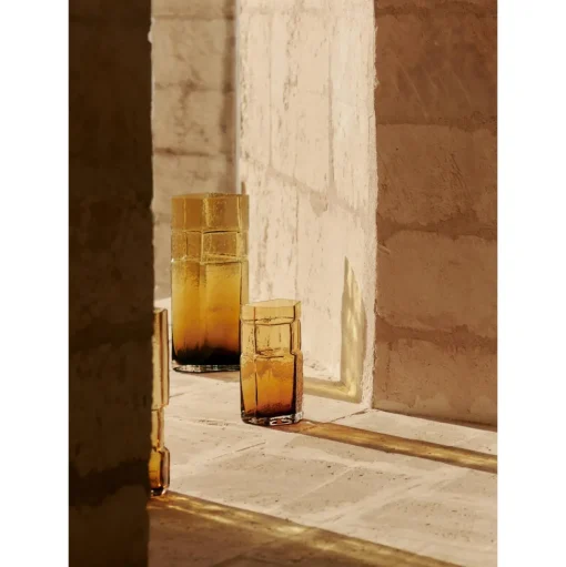 Ferm Living x Utzon Can Lis Muro Vase H23 Recycled Amber