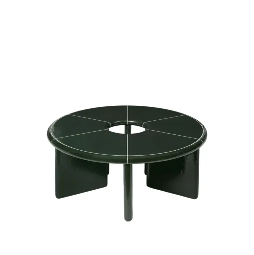Ferm Living x Utzon Can Lis Deya SofabordØ80 Mørkegrøn
