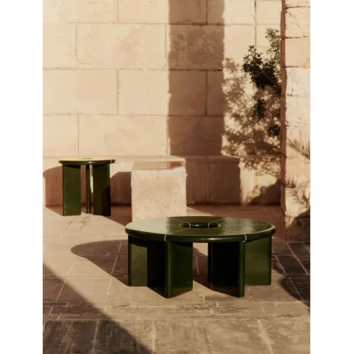 Ferm Living x Utzon Can Lis Deya SofabordØ80 Mørkegrøn