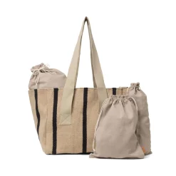 Ferm Living Yard Picnic Bag Taske Sand/Sort