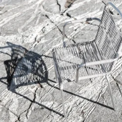 Fiam Mya Spaghetti Spisebordsstol med Armlán Sort