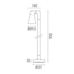 Flos Belvedere Spot F3 Udendørslampe Antracit Grå