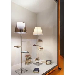 Flos Bibliotheque Gulvlampe Krom/Fabric