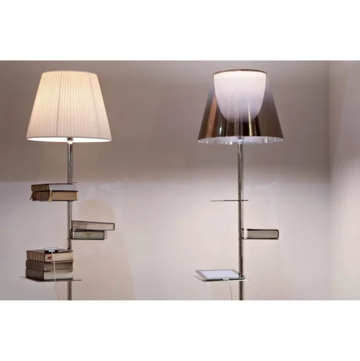 Flos Bibliotheque Gulvlampe Krom/Fabric