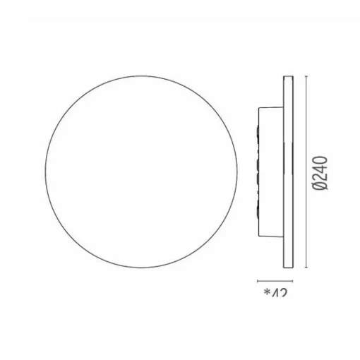 Flos Camouflage 240 mm Udendørslampe Beton