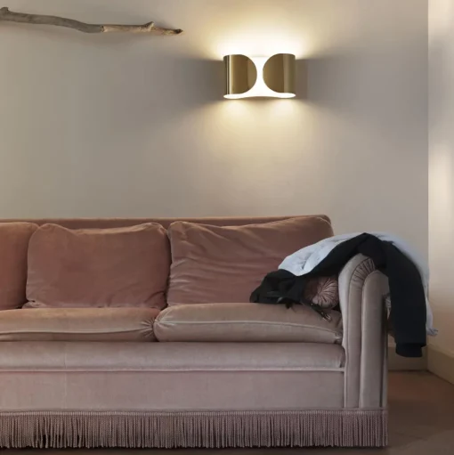 Flos Foglio Váglampe Sort Nikkel