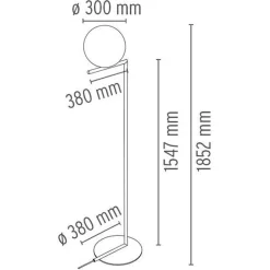 Flos IC F2 Gulvlampe Krom