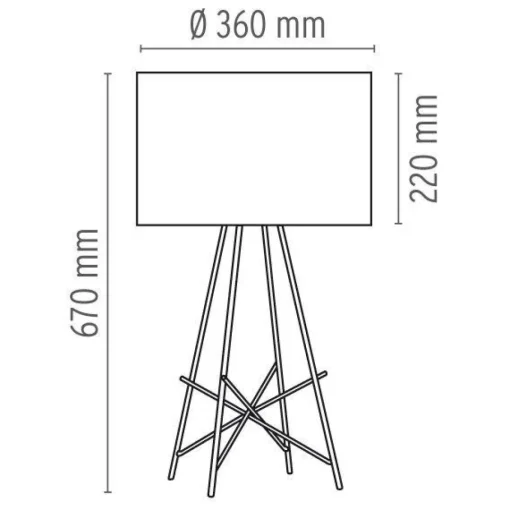 Flos Ray T Bordlampe Sort