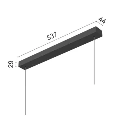 Flos Surface Kit Til Super Line Pendel 60W Sort Dali