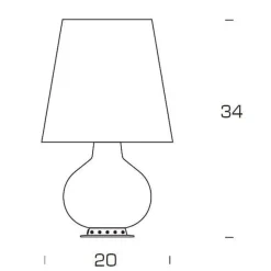FontanaArte Fontana 1853 Bordlampe Lille Hvid