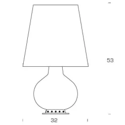FontanaArte Fontana 1853 Bordlampe Medium Hvid