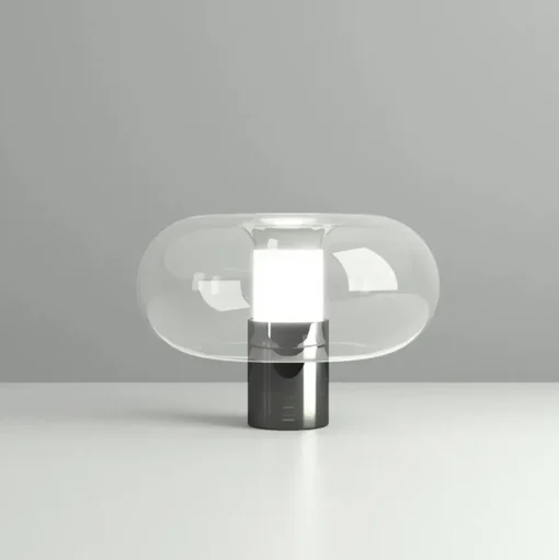 FontanaArte Fontanella Bordlampe Medium Krom/Sort
