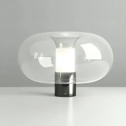 FontanaArte Fontanella Bordlampe Stor Krom/Sort