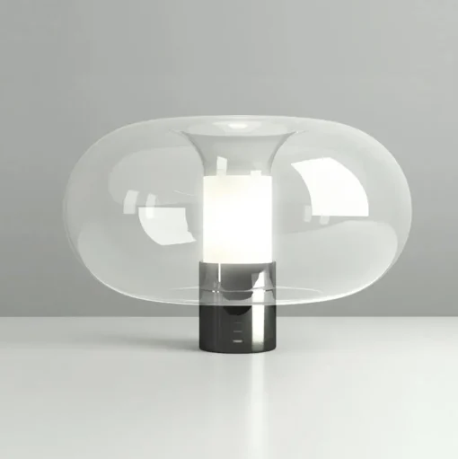 FontanaArte Fontanella Bordlampe Stor Krom/Sort