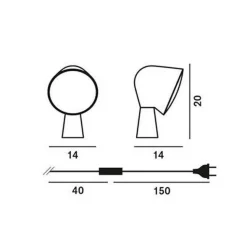 Foscarini Binic Bordlampe Havgrøn
