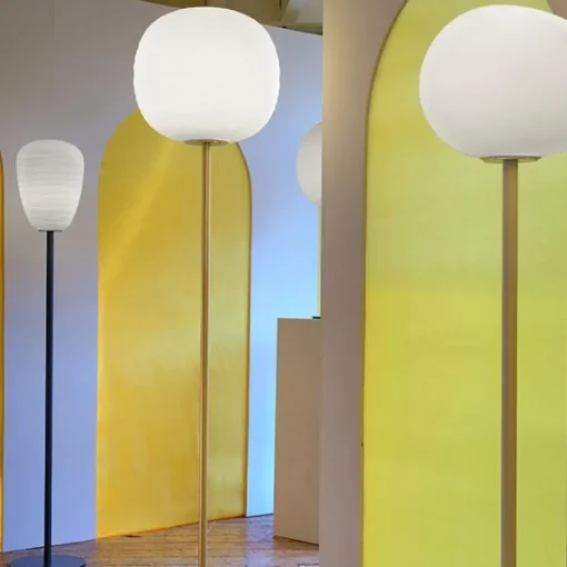 Foscarini Gem Gulvlampe Hvid/ Guld