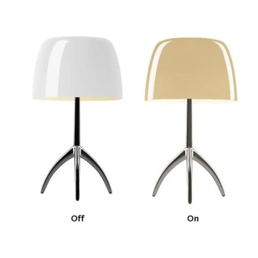 Foscarini Lumiere Bordlampe Grande Varm Hvid Aluminium