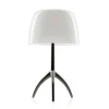 Foscarini Lumiere Bordlampe Grande Hvid Sortforkromet med Lysdámper