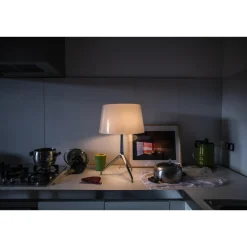 Foscarini Lumiere Xxl Bordlampe Hvid Sortforkromet