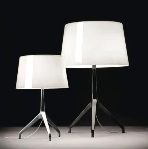 Foscarini Lumiere Xxl Bordlampe Hvid Sortforkromet