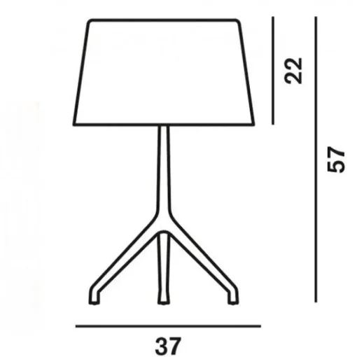 Foscarini Lumiere Xxl Bordlampe Hvid Sortforkromet