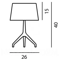 Foscarini Lumiere Xxs Bordlampe Hvid Aluminium