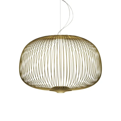 Foscarini Spokes 3 Pendel med Lysdámper Guld