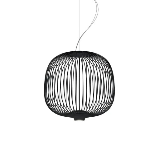 Foscarini Spokes 2 Piccola Pendel med Lysdámper Sort