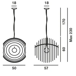 Foscarini Supernova Pendel Alluminium