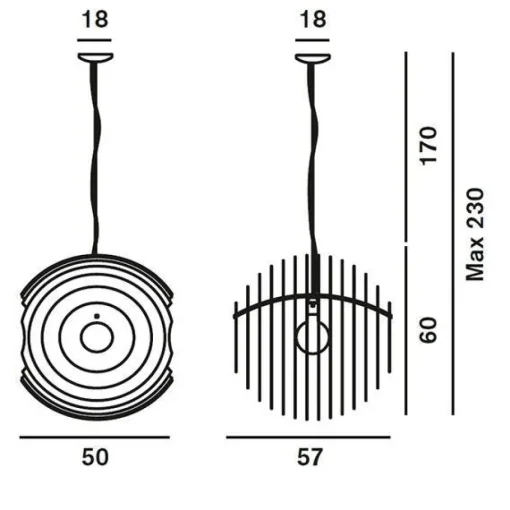 Foscarini Supernova Pendel Alluminium