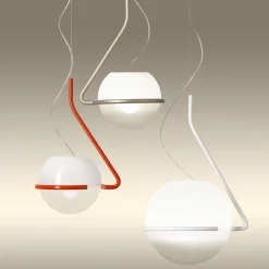 Foscarini Tonda Pendel Stor Orange/Hvid
