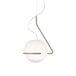 Foscarini Tonda Pendel Stor Titanium/Hvid
