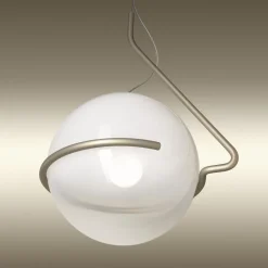 Foscarini Tonda Pendel Stor Titanium/Hvid