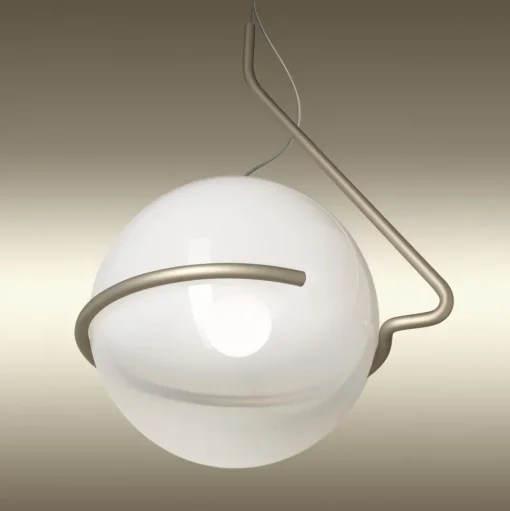 Foscarini Tonda Pendel Stor Titanium/Hvid