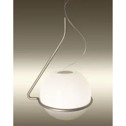 Foscarini Tonda Pendel Stor Titanium/Hvid