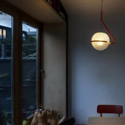 Foscarini Tonda Pendel Stor Titanium/Hvid