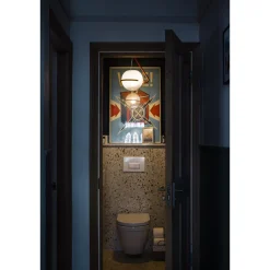 Foscarini Tonda Pendel Stor Titanium/Hvid