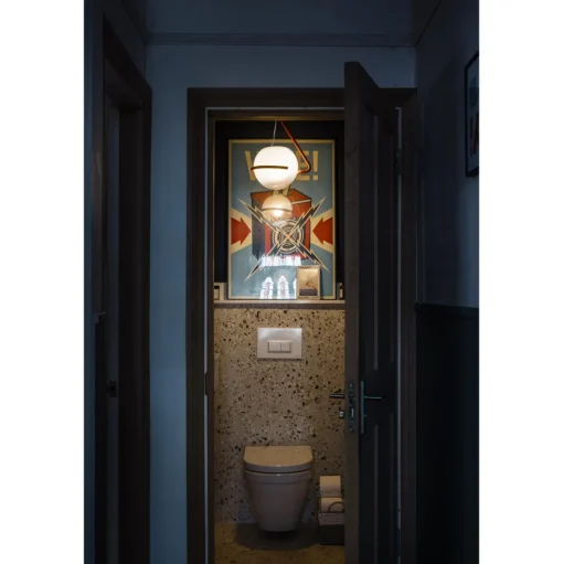 Foscarini Tonda Pendel Stor Titanium/Hvid