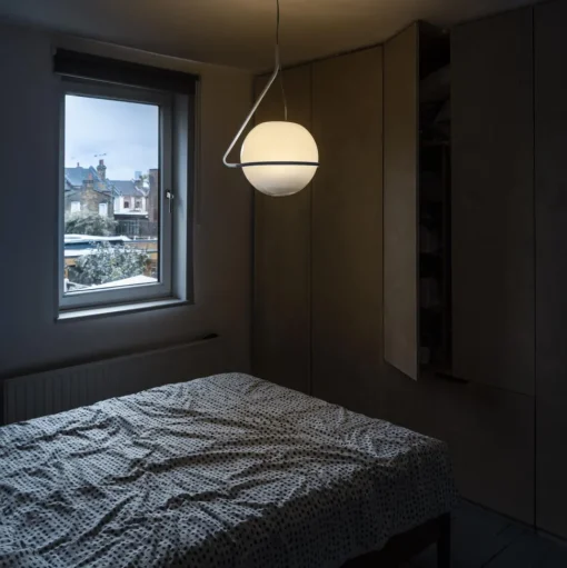 Foscarini Tonda Pendel Stor Titanium/Hvid
